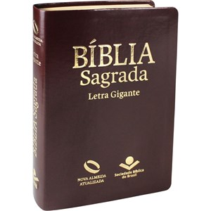 Bíblia Sagrada | Letra Gigante | NAA | Capa Marrom Luxo | c/ Índice