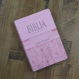 Segunda imagem do produto Bíblia Sagrada | Letra Gigante | NTLH | Capa Rosa Claro | Com Índice