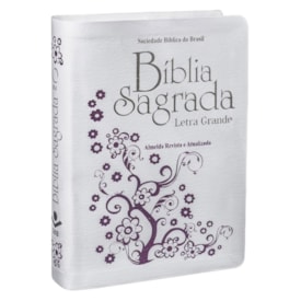 Bíblia Sagrada | Letra Grande | ARA | Capa Couro Branca