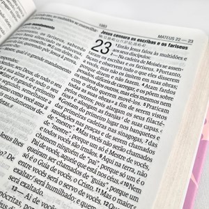 Bíblia Sagrada | Letra Grande | NAA | Capa Luxo Primavera Violeta
