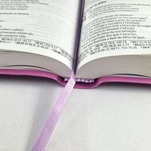 Bíblia Sagrada | Letra Grande | NAA | Capa Luxo Primavera Violeta