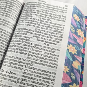 Bíblia Sagrada Letra Jumbo | ARC | Capa Dura Folhagem Azul
