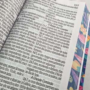 Bíblia Sagrada Letra Jumbo | ARC | Capa Dura Folhagem Azul