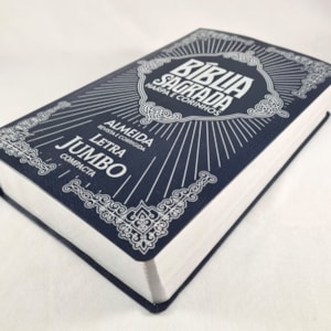 Segunda imagem do produto Bíblia Sagrada Letra Jumbo | ARC | Harpa Avivada | Capa Covertex Azul