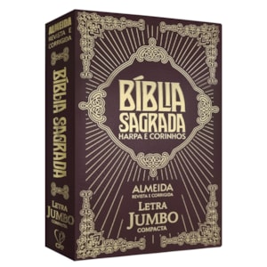 Bíblia Sagrada Letra Jumbo | ARC | Harpa Avivada | Capa Covertex Bordo