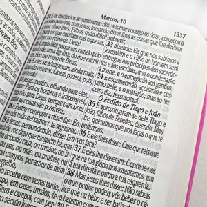 Bíblia Sagrada Letra Jumbo | ARC |  Harpa Avivada | Capa Covertex Pink