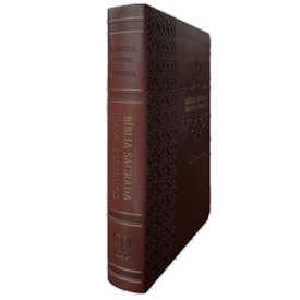 Segunda imagem do produto Bíblia Sagrada | Letra Jumbo | ARC | Harpa Avivada e Corinhos | Capa PU Luxo Arabesco Bordo