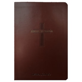 Bíblia Sagrada | Letra Jumbo | ARC | Harpa Avivada e Corinhos | Capa PU Luxo Cruz Bordo