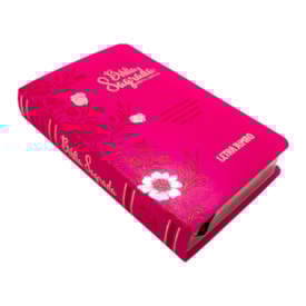 Segunda imagem do produto Bíblia Sagrada Letra Jumbo | ARC | Harpa Avivada e Corinhos | Capa PU Luxo Floral Pink
