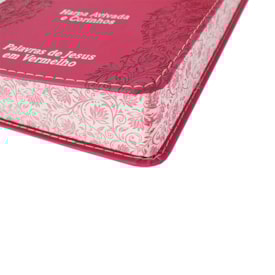Segunda imagem do produto Bíblia Sagrada Letra Jumbo | ARC | Harpa Avivada e Corinhos | Capa PU Luxo Flores Pink