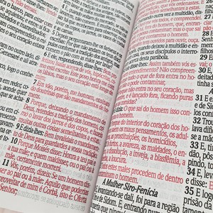 Bíblia Sagrada Letra Jumbo | ARC | Harpa Avivada e Corinhos | Capa PU Luxo Flores Vermelho