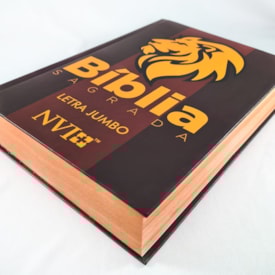 Segunda imagem do produto Bíblia Sagrada Letra Jumbo | NVI | Capa Dura Leão Figura