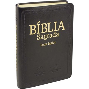 Bíblia Sagrada | Letra Maior | NAA | Capa Couro Preta