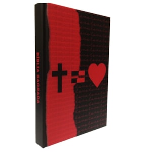 Segunda imagem do produto Bíblia Sagrada | Letra Normal | NAA | Cruz Grace Love Vermelho e Preto