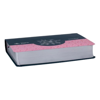 Segunda imagem do produto Bíblia Sagrada | Letra Supergigante | NAA | Capa Luxo Azul e Rosa