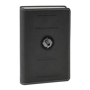 Bíblia Sagrada | Letra Supergigante | NAA | Capa Luxo Cinza Peixe
