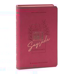 Bíblia Sagrada | Letra Supergigante | NAA | Capa Luxo Rosa