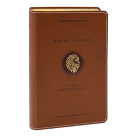 Bíblia Sagrada | Letra Supergigante |  NAA | Capa Marrom Leão