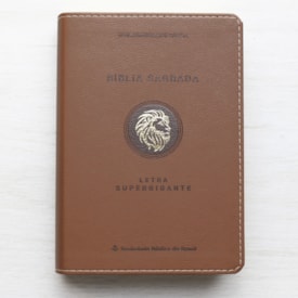 Segunda imagem do produto Bíblia Sagrada | Letra Supergigante |  NAA | Capa Marrom Leão