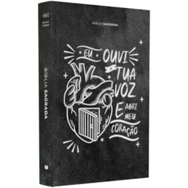 Bíblia Sagrada Lettering Abri meu Coração | ARC | Letra Normal | Capa Brochura