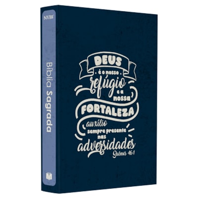 Bíblia Sagrada Lettering | NVI | Capa Brochura Azul