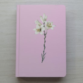 Segunda imagem do produto Bíblia Sagrada Lírios | NVI | Letra Maior | Capa Dura Rosa