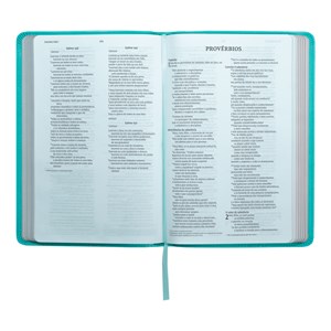 Bíblia Sagrada Luxo Slim | NVI | Letra Normal | Courosoft Verde Água