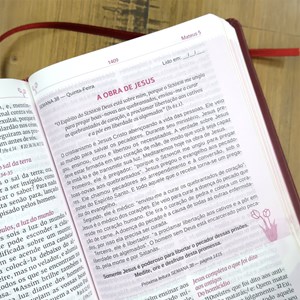 Bíblia Sagrada Mães da Aliança | ARA | Letra Normal | Capa Luxo Vinho Marfim