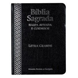 Bíblia Sagrada Media | ARC | Letra Grande | Harpa Avivada | Covertex Preta