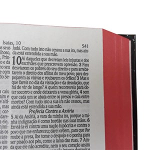 Bíblia Sagrada Média com Zíper | Letra Normal ARC | Harpa Avivada e Corinhos | PU Vermelho