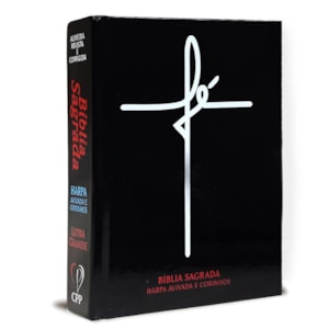 Bíblia Sagrada Média Fé | Letra Normal ARC | Harpa Avivada e Corinhos | Capa Dura Preta
