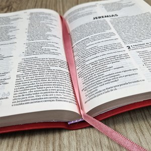 Bíblia Sagrada Média | NTLH | Letra Normal | Capa Luxo Violeta e Vermelho
