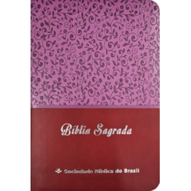 Bíblia Sagrada Média | NTLH | Letra Normal | Capa Luxo Violeta e Vermelho