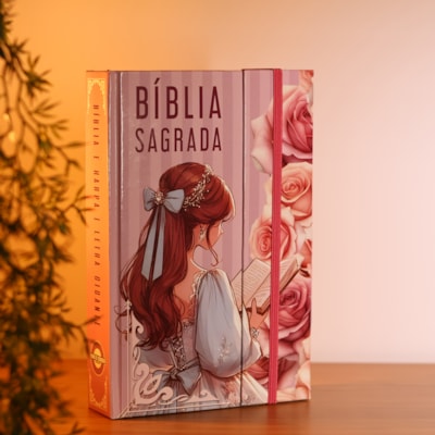 Segunda imagem do produto Bíblia Sagrada Menina de Deus | ARC | Harpa Pentecostal | Letra Gigante | Capa Dura Panorâmica