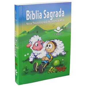 Bíblia Sagrada Mig e Meg | Letra Normal | NTLH | Capa Ilustrada Azul