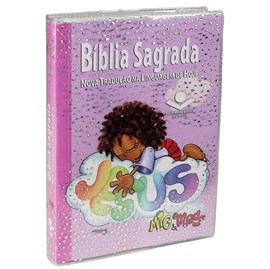 Bíblia Sagrada Mig e Meg | Letra Normal | NTLH | Capa Ilustrada Rosa