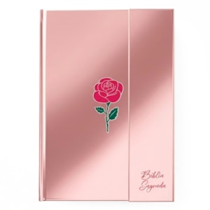 Bíblia Sagrada Minimalista Rosa | ARC | Letra Gigante | Harpa e Corinhos | Capa Dura Carteira