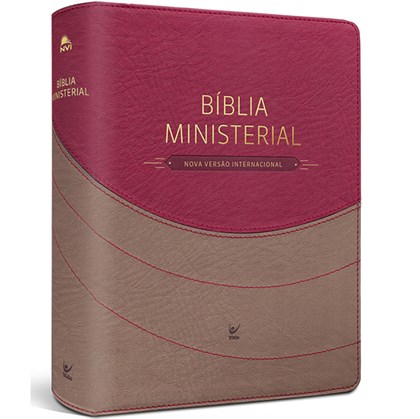 Bíblia Sagrada Ministerial | NVI | Marrom Claro e Vemelho | c/ Índice
