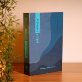 Segunda imagem do produto Bíblia Sagrada Montanha | NAA | Capa Brochura Azul