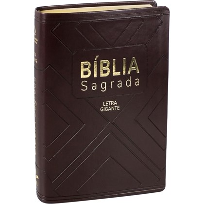 Bíblia Sagrada | NAA | Letra Gigante | Capa Marrom Luxo C/ Índice