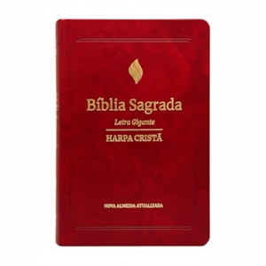 Bíblia Sagrada | NAA | Letra Gigante | Harpa Cristã | Capa Luxo Vinho