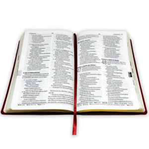 Segunda imagem do produto Bíblia Sagrada | NAA | Letra Grande | C/ Harpa Cristã | Capa Semi Luxo Vinho