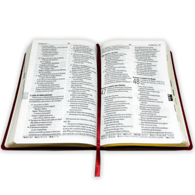Segunda imagem do produto Bíblia Sagrada | NAA | Letra Grande | C/ Harpa Cristã | Capa Semi Luxo Vinho
