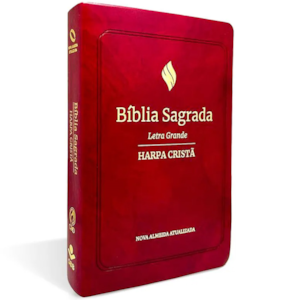Bíblia Sagrada | NAA | Letra Grande | C/ Harpa Cristã | Capa Semi Luxo Vinho