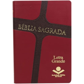 Segunda imagem do produto Bíblia Sagrada | NAA | Letra Grande  | Capa Vermelha e Marrom Luxo