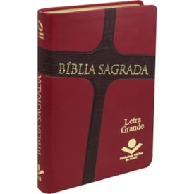 Bíblia Sagrada | NAA | Letra Grande  | Capa Vermelha e Marrom Luxo