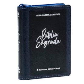 Bíblia Sagrada | NAA | Letra Maior | Com Zíper | Azul e Preta