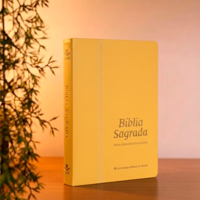 Segunda imagem do produto Bíblia Sagrada | NAA | Letra Normal | Capa Couro Legítimo Açafrão