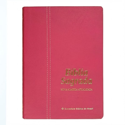 Bíblia Sagrada | NAA | Letra Normal | Capa Couro Legítimo Malagueta