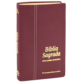 Bíblia Sagrada | NAA | Letra Normal | Capa Couro Legítimo Rubi